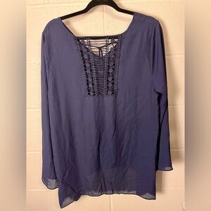 Zac & Rachel Women's Blue V-Neck Tunic/Mini